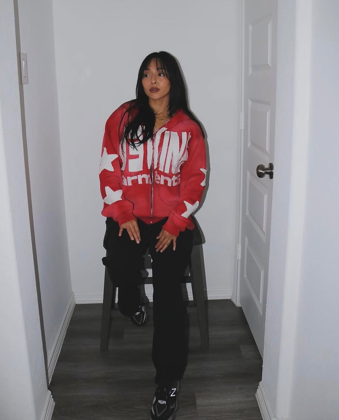 Red DG Embroidered Zip-Up