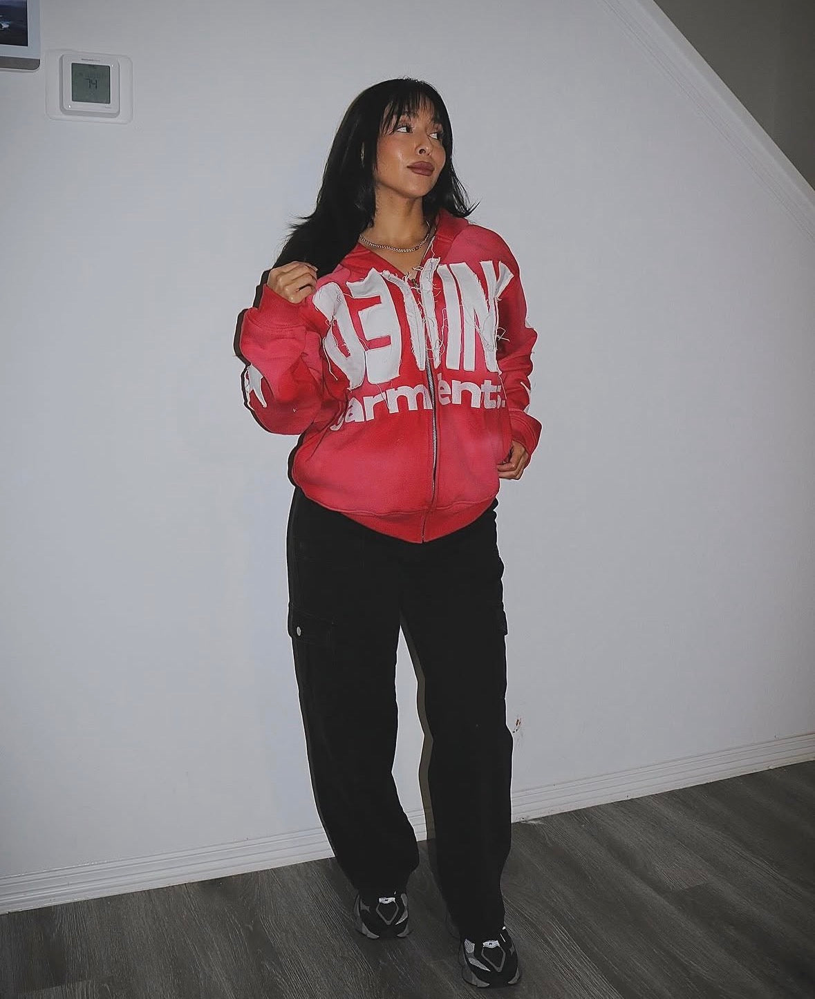 Red DG Embroidered Zip-Up